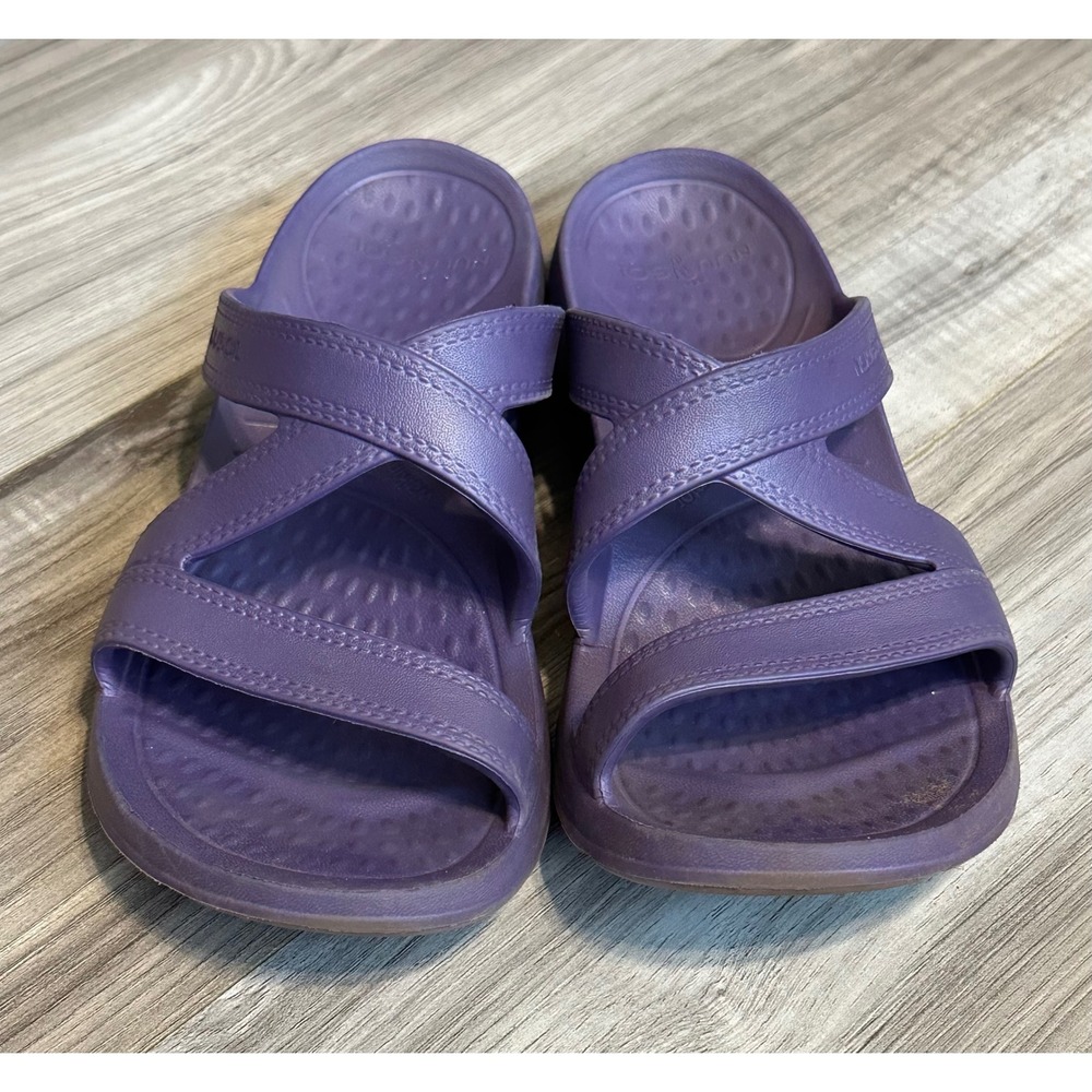 Nuusol Hailey Women Purple Cross Strap Comfort Slide Sandals Arch Support Size 8